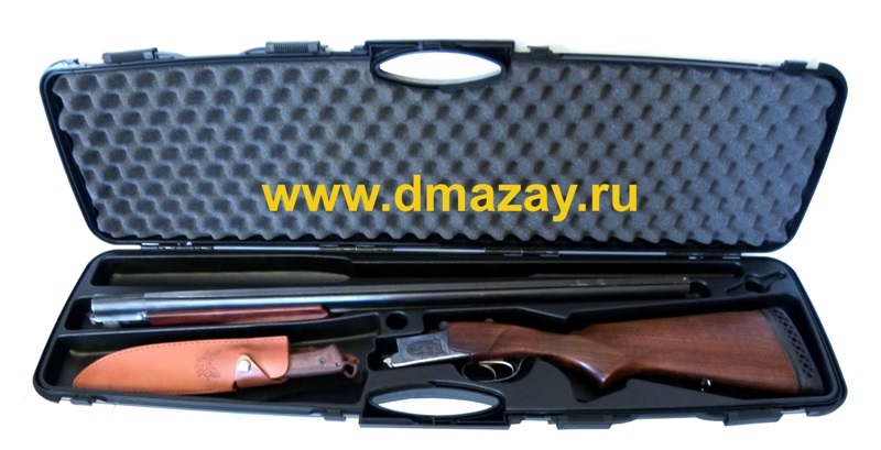 Кейс пластиковый Negrini 1617 TS с отделениями для двуствольного и одноствольного оружия в разобранном виде с диной ствола до 91 см черный 