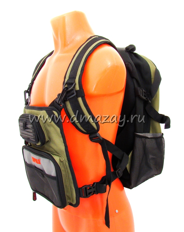  Рюкзак Rapala (Рапала) Tactical Bag 46018-1 со съемной нагрудной сумкой под рыболовные снасти и приманки 