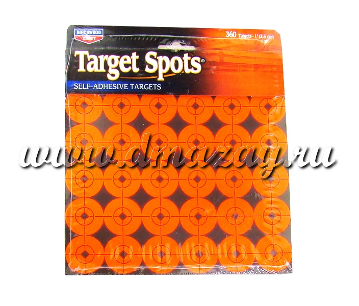       2,5  (1")     BIRCHWOOD CASEY 33901 TS1 Target Spots Self-Adhesive Targets 360  (10 )